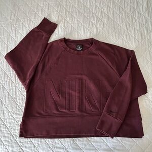 Nike Burgundy cropped Sweatshirt